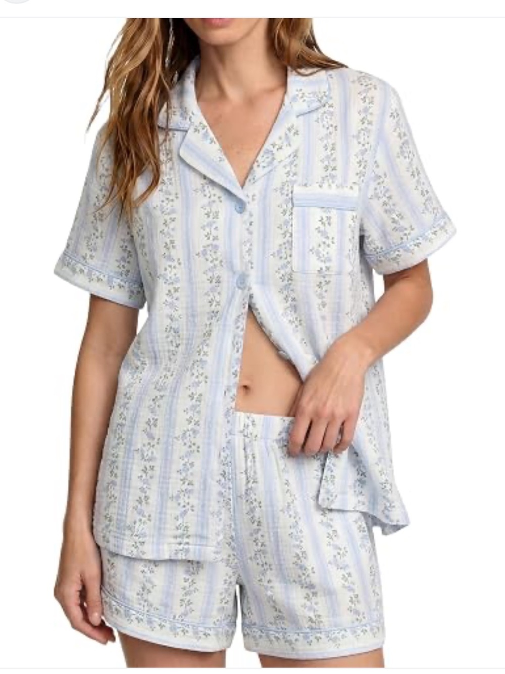 Como Sleep Women’s Pajama Top and Short Set